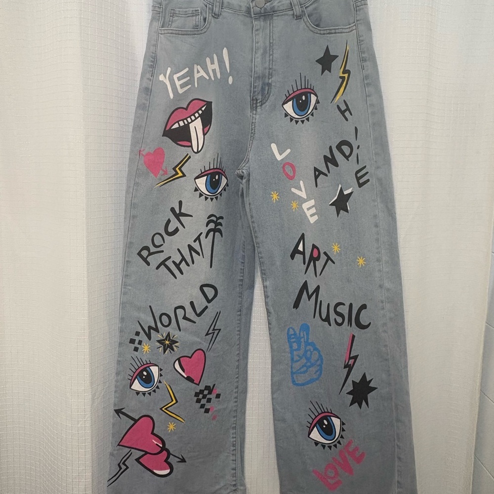 Graphic Print Women's Jeans